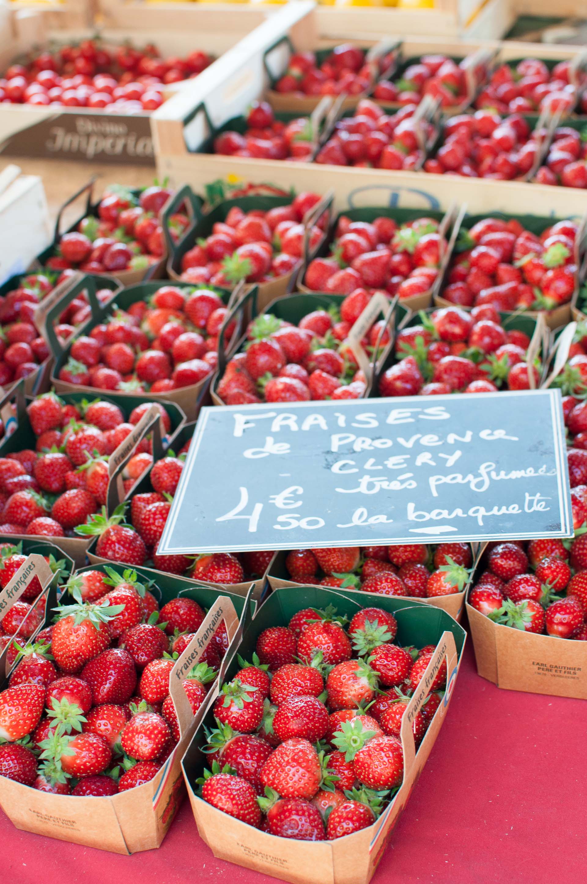 Fragole mercato Aix en Provence